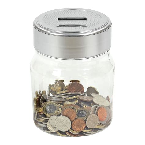 Digital Coin Counter Lcd Display Jumbo Jar Sorter Money Box Counts