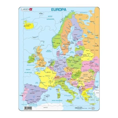Larsen Puzzle Mapa Polityczna Europy Oficjalne My XXX Hot Girl