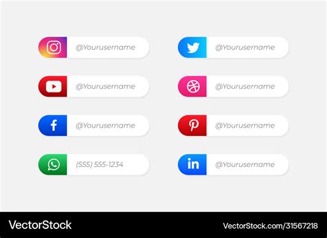 Social Media Icons With Names