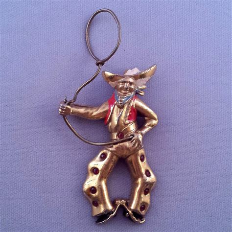 Vintage Figural Cowbabe Brooch With Chaps Spurs And Lasso Vintage Costumes Vintage Cowbabe