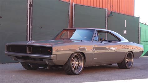 One Wicked Destroyer Grey Painted Resto Mod 1969 Dodge Charger