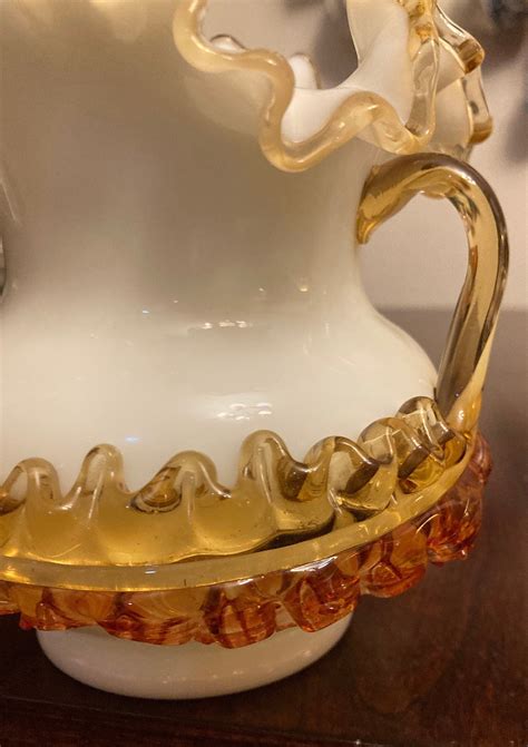 Antique Victorian Uranium Or Vaseline Art Glass Vase From Etsy