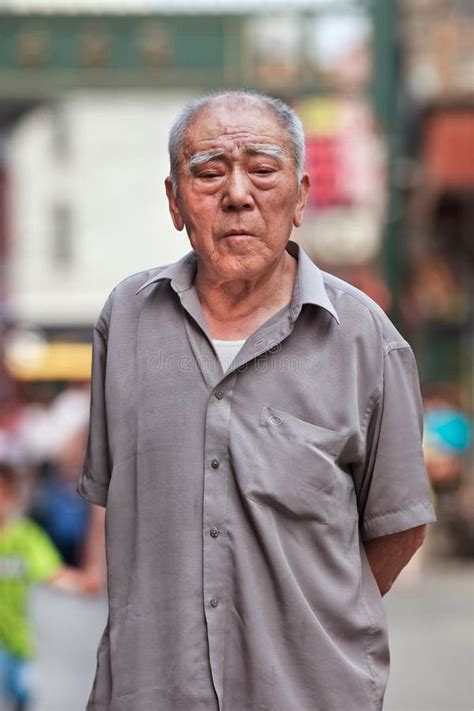 Old Chinese Man In The City Center Of Beijing China Editorial Image