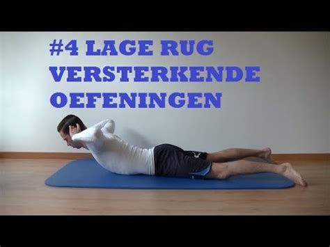 4 Lage Rug Versterkende Oefeningen YouTube