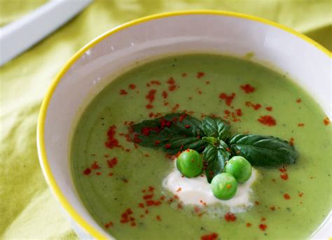 Recette dété Gaspacho de petits pois