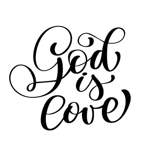 Premium Vector God Is Love Christian Quote Text Hand Lettering