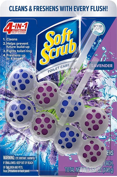 soft scrub 4 in 1 rim hanger toilet bowl cleaner lavender