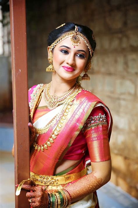 Pretty Dewy South Indian Makeup With Pink Lipstick For Wedding See