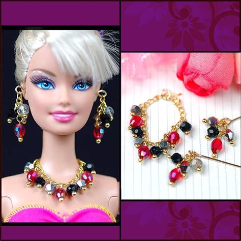 Barbie Doll Beaded Jewelry Set Barbie Necklace And By Sinogem