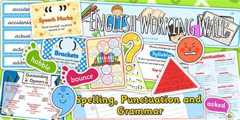 The mastery of english is essential for pupils to gain access to information and. KS2 English Working Wall Display Pack | Working wall ...