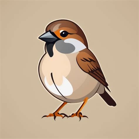 Premium Ai Image Sparrow Icon Illustration Minimalistic Logo Vector