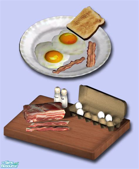 The Sims Resource Fried Eggs With Bacon