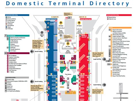 Need a transportation map for you? Map of Domestic Terminal at ATL airport. Connect to MARTA ...