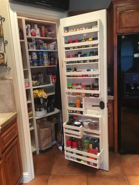 I Made A Pantry Door Spice Rack For My Mom Pantry Door Storage