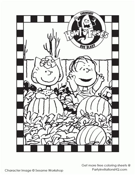 Peanuts Halloween Coloring Page Subeloa11