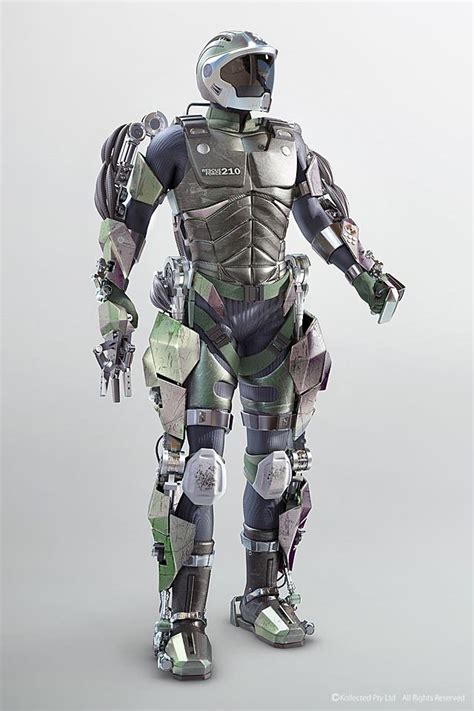 Model Military Exoskeleton Futuristic Armour Sci Fi Armor Armor Concept