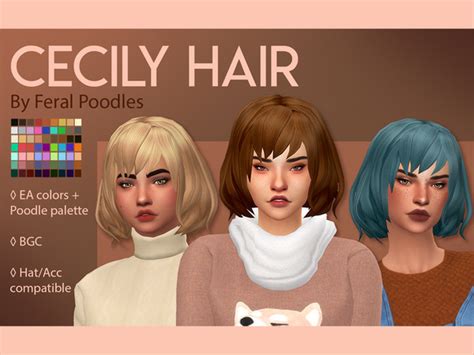 Fluffy Hair With Bangs Recolor Sims 4 Cc Gasestealth