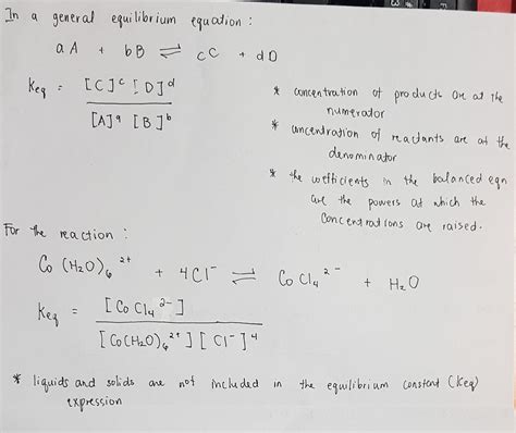 Solved 2 Write The Equilibrium Constant For The Reaction In Figure 1