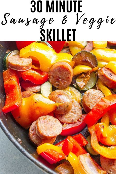 Sausage And Vegetable Skillet Recipe Easy Chicken Dinner Recipes