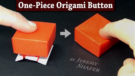Easy Origami Button Fidget Toy 🆘 From One Square Of Paper Youtube