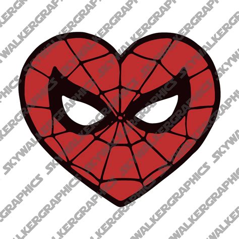 Spider-Man Heart Valentine's Day SVG PNG Vector File | Etsy
