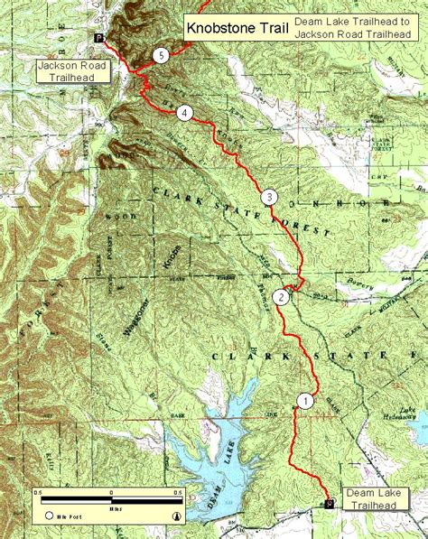 Topographic Map Of Jackson Road To Deam Lake Trailheads On
