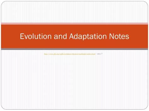 Ppt Evolution And Adaptation Notes Powerpoint Presentation Free