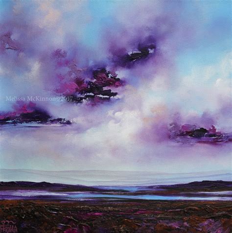 Sunrise Painting Sunrise Art Lake Painting Cloud Painting Purple