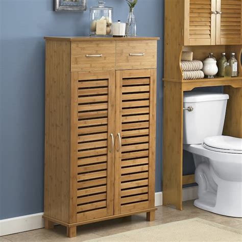 Bamboo Finish Towel Cabinet Montgomery Ward Bathroom Furniture