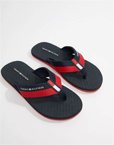 Tommy Hilfiger Flag Flip Flop In Navy Asos