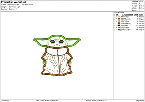 He already comes with elf ears, so you can easily make. Baby Yoda | Machine Embroidery designs and SVG files