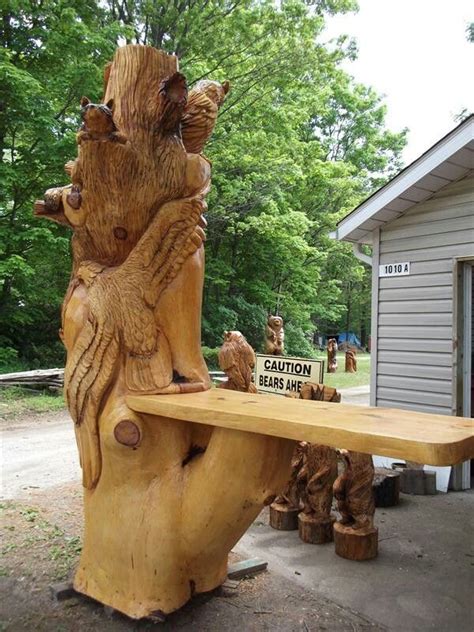 Wood Carved Animals Bear Carving Chainsaw Carving Patterns Chainsaw