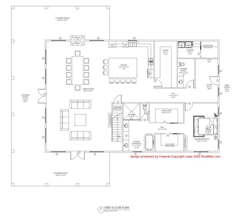 Bm3945 Farmhouse Barndominiums Buildmax House Plans Barn Homes Floor