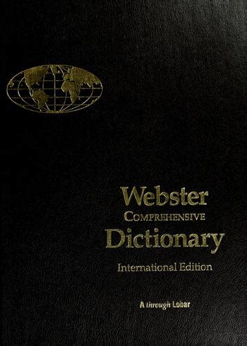 Webster Comprehensive Dictionary Open Library