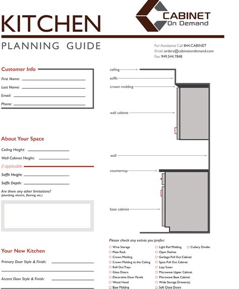 Three kitchen cabinets made from strong kitchen cabinet plans pdf and easily handled fir plywood. Kitchen Design Planning Guide - Cabinetondemand