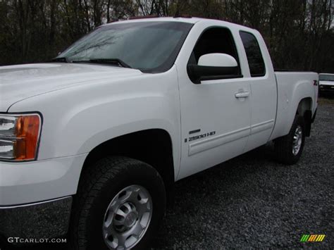 2008 Summit White Gmc Sierra 2500hd Slt Extended Cab 4x4 72826909