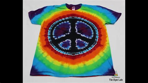 How To Make A Rainbow Tie Dye Peace Sign Shirt Youtube