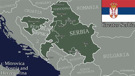 Greater Serbia First Map Rimaginarymaps
