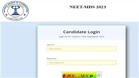 Neet Mds 2023 Application Form Login Printable Forms Free Online