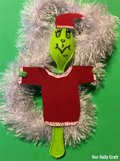 Make An Easy Grinch Craft For Kids Our Daily Craft