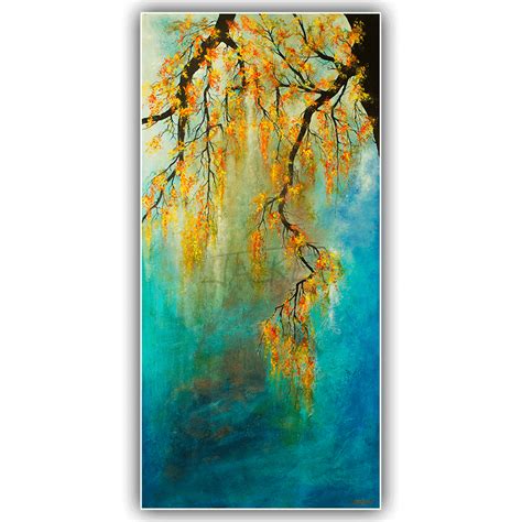 Semi Abstract Trees Original Canvas Painting Jackie Micallef