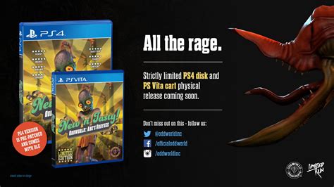 Oddworld New N Tasty For Ps4 Ps Vita Getting Limited Run Physical