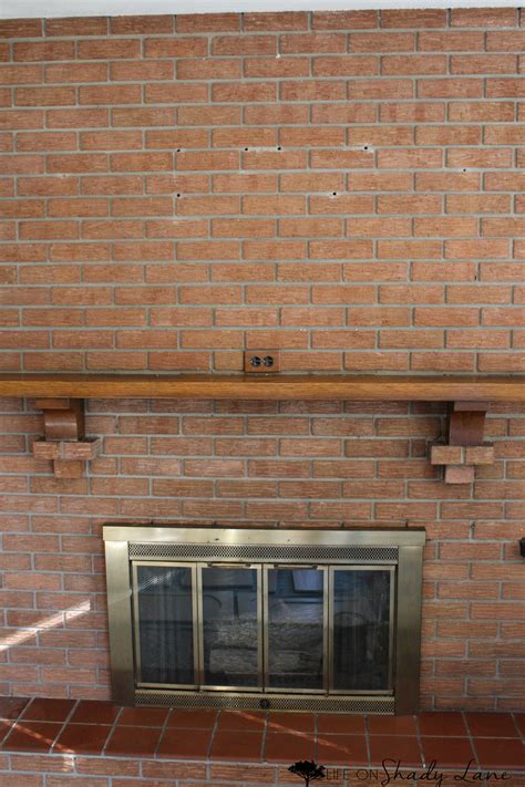 How To Whitewash A Brick Fireplace Life On Shady Lane
