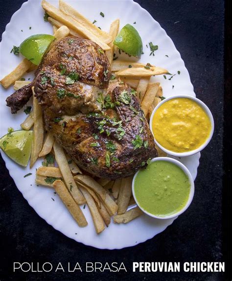 It's marinated, then roasted, and is good enough to eat on its own, or with a side of cilantro jalapeño sauce. World Famous Peruvian Chicken Recipe- Pollo a la Brasa ...