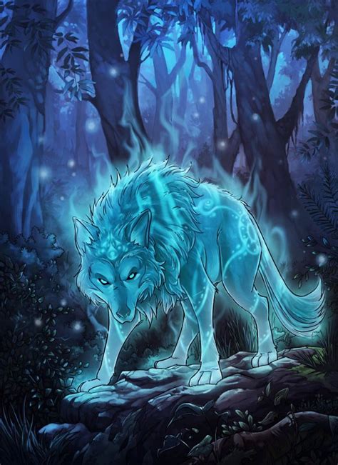 Kikicianjur Varden Fantasy Wolf Spirit Animal Wolf Art