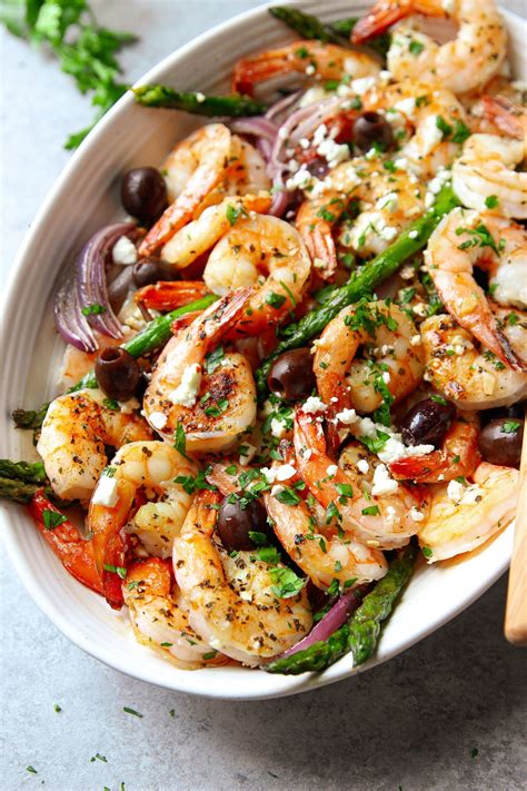 Add the tomato soup and milk. Sheet Pan Mediterranean Shrimp | Mediterranean diet recipes dinners, Shrimp recipes easy, Shrimp ...
