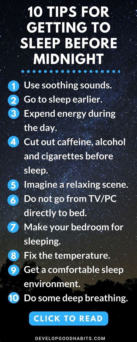 10 Tips For Getting To Sleep Before Midnight Get A Good Nights Sleep Sleep Tips Sleep