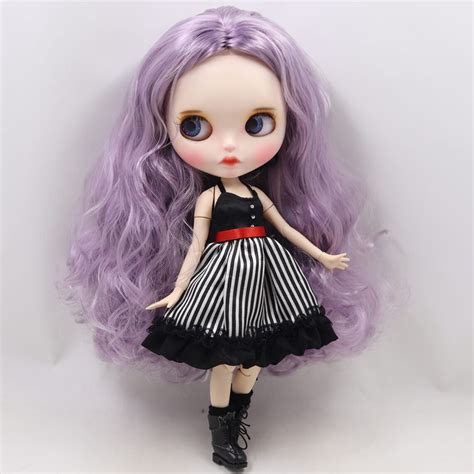 Blythe Custom Doll From Factory Purple Hair Etsy