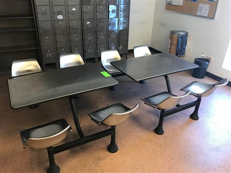 Lot Of 2 Ss Break Room Tables And Chairs