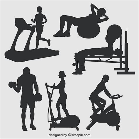 Silhouettes Of Gym Vector Free Download